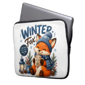 Süßer Winter-Fuchs Laptop-Hülle Laptopschutzhülle (Vorderseite Links)