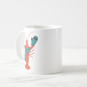 Süßer Winter-Hummer-Feiertag Kaffeetasse (Vorderseite Links)