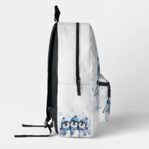 Süßer Winter-Pinguin-Rucksack   Ansprechendes Wass Bedruckter Rucksack