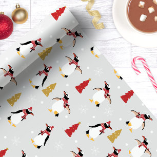 Süßer Winter Pinguin Weihnachten Geschenkpapier