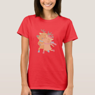 Süßer Winter-Rentier-Eislauf-T-Shirt T-Shirt
