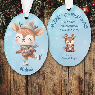 Süßer Winter-Rentier-Enkel Weihnachten Ornament