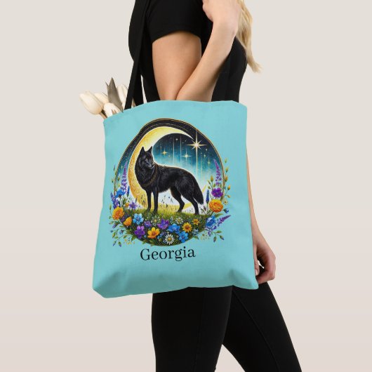 Süßer Winter-Saisonname Wolf  Tasche (Von Nahem)