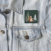 Süßer Winter Schnee Bär Whimsical Woodland Winter  Button (Beispiel)