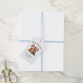 Süßer Winter-Teddybär-Weihnachtsgeschenkanhänger Geschenkanhänger (Mit Garn)