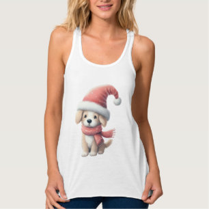 Süßer Winter/Weihnachtsmann/Weihnachtswelpe Tank Top