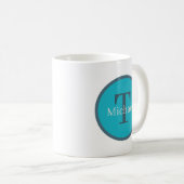 Süßer Winterbär mit Monogramm  Kaffeetasse (VorderseiteRechts)