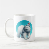 Süßer Winterbär mit Monogramm  Kaffeetasse (Links)