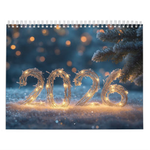 süßer Winterfuchs neues Jahr 2026 Kalender