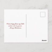 Süßer Winterfuchsschal Weihnachten  Postkarte (Rückseite)