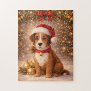 Süßer Winterhund Puzzle