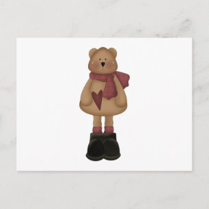 süßer winterlicher Bär Postkarte