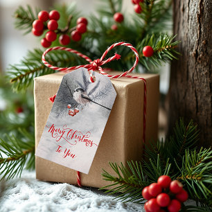 Süßer Wintervogel Weihnachten Geschenkanhänger
