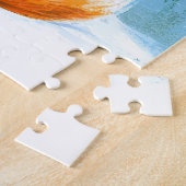 Süßer Winterwald-Schneemann-Füchse Puzzle (Seite)