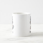 Süßer Wolf, der ein Buch liest, individuell anpass Kaffeetasse (Mittel)