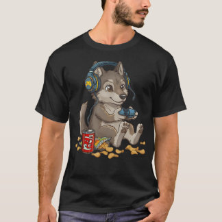 Süßer Wolf-Videospielcontroller für PC-Konsole T-Shirt