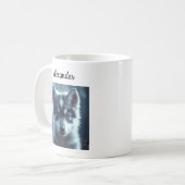 Süßer Wolfbaby im Mondlicht Kaffeetasse (Vorderseite Links)