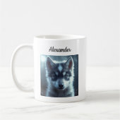 Süßer Wolfbaby im Mondlicht Kaffeetasse (Links)