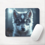 Süßer Wolfbaby im Mondlicht Mousepad (Mit Mouse)