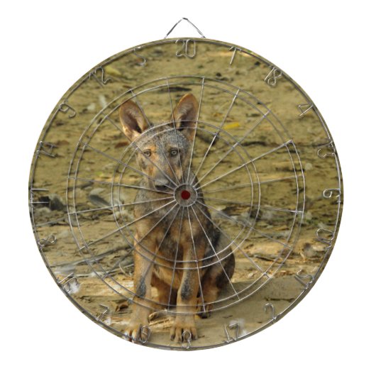 Süßer Wolfswelpe Dartscheibe (vorne)