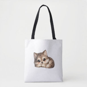 Süßer Wolfswelpe mit großen Augen entspannt sich W Tasche