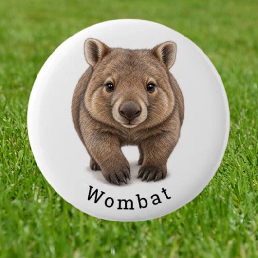 Süßer Wombat Button