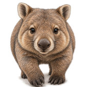 Süßer Wombat Button