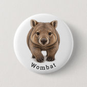 Süßer Wombat Button (Vorderseite)