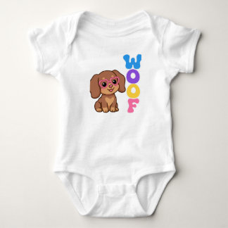 Süßer Woof Dachshund Baby Body Groovy Welpe Strampler