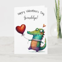 Süßer wunderlicher Alligator Frohen Valentinstag