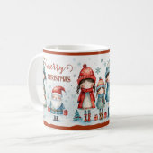 Süßer, wunderlicher, Mädchen-Weihnachten Kaffeetasse (Vorderseite Links)