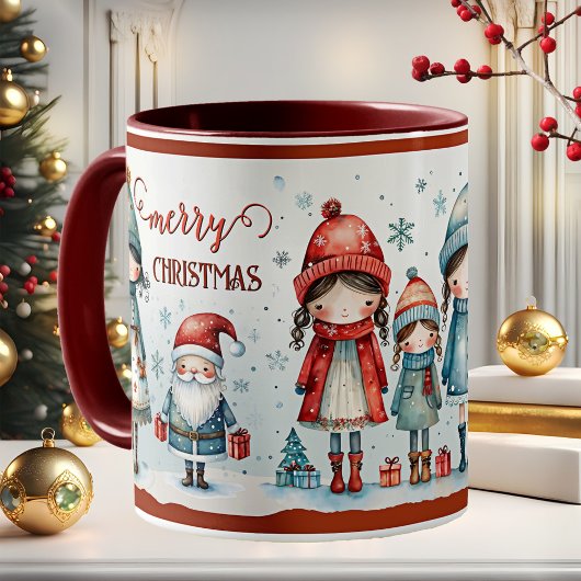 Süßer, wunderlicher, Mädchen-Weihnachten Kaffeetasse