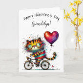 Süßer wunderlicher Tiger Frohen Valentinstag Karte (Gelbe Blume)