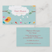 Süßer wunderlicher Vogel scherzt Visitenkarte (Vorne/Hinten)