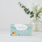 Süßer wunderlicher Vogel scherzt Visitenkarte (Stehend Vorderseite)