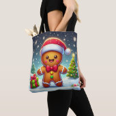 Süßer, wunderlicher Weihnachts-/Winter-Gebäckmann Tasche (Von Nahem)