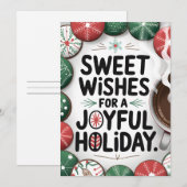 Süßer Wunsch - Weihnachtskarte Feiertagskarte (Vorne/Hinten)