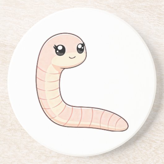 Süßer Wurm-Achterbahn Getränkeuntersetzer (Vorne)