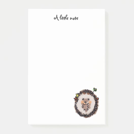 süßer, würziger Igel Post-it Klebezettel (Vorderseite)