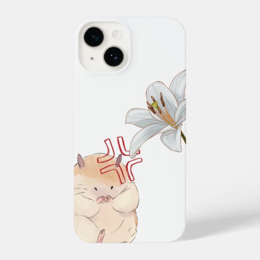 süßer wütender Hamster iPhone Hülle (Rückseite)