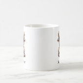 Süßer Yak, der ein Buch liest, individuell anpassb Kaffeetasse (Mittel)