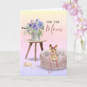 Süßer Yorkie Aquarell Personalisiert Alles Gute zu Karte