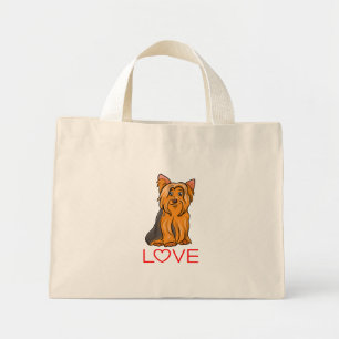 Süßer Yorkie-Welpe Cartoon Yorkshire Terrier Mini Stoffbeutel