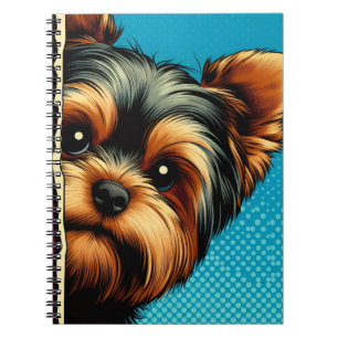 Süßer Yorkie Yorkshire Terrier Pop Art Notizblock