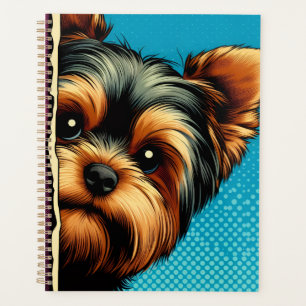 Süßer Yorkie Yorkshire Terrier Pop Art Planer