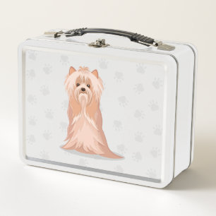 Süßer Yorkshire Terrier Geburtstag Metall Brotdose