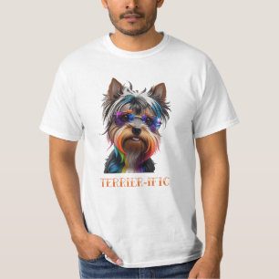 Süßer Yorkshire Terrier mit Sonnenbrille T-Shirt