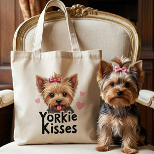 Süßer Yorkshire-Terrier-Welpe Yorkie Küsse Tragetasche