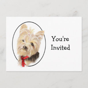 Süßer Yorkshire Terrier Yorkie Hochzeit Jubiläum Einladung