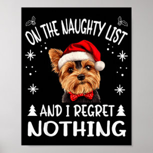 Süßer Yorkshire Terrier Yorkie Hund Hund Weihnacht Poster
